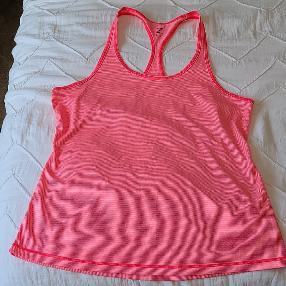 Pink strip zella tank